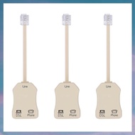 [hotkeystore.] 3Pcs DSL Phone Splitter ADSL Splitter for Phone Line Phone Jack Splitter In-Line DSL 