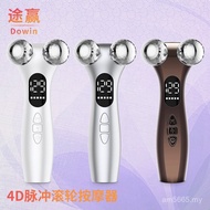Massage 4D Three-Dimensional EMS Beauty Instrument Facial Roller Sculpting Foreign Trade Pulse Massa