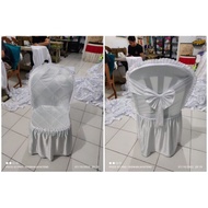 Sarung Kursi Plastik Napolly 102 putih polos / sarung kursi napoli 102