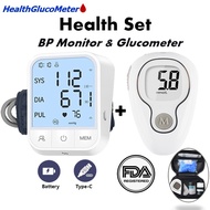 Newant Glucometer Set Blood Suger Test Kit Free with 50PCS Strip and Blood Pressure Digital Monitor