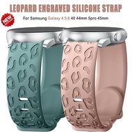 20mm Carving leopard print silicone strap For Galaxy Watch FE/7/6/5/4/classic/5 pro 44 40mm 42 43 47