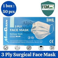 Mediclean Surgical Face Mask (1 box) (FDA Approved)