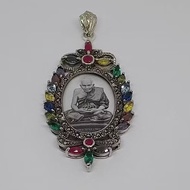 Silver Pendant Surrounded By Ploy Noppakao Luang Pu Thuat