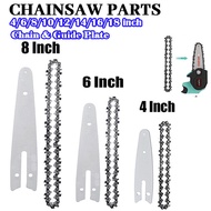 【New Arrival】 4/6/8 Inch 1/4" Pitch 0.043" Gauge Electric Chainsaw Chain &amp; Chain Guide Plate