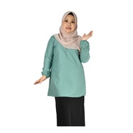 (CLEARANCE BLOUSE) (XL-4XL/44-50) BLOUSE MUSLIMAH PLUS SIZE/IRONLESS BLOUSE/OFFICEWEAR BLOUSE/BLOUSE
