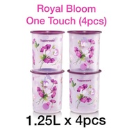 TUPPERWARE ROYALE BLOOM ONE TOUCH CANISTER JUNIOR (1.25L)