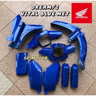 Honda EX5 Dream 2 Original BSH Body Cover Set VITAL BLUE MET