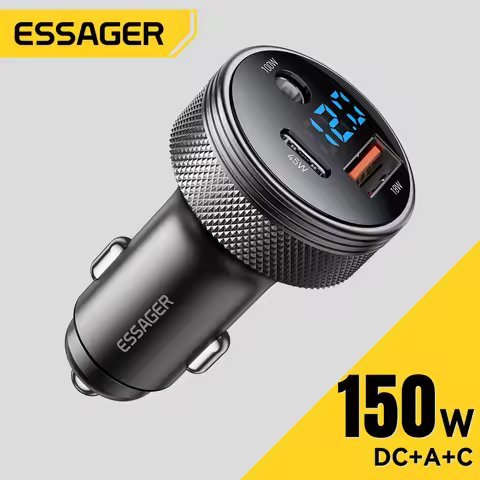 Essager 150W USB Car Charger For Xiaomi iPhone Samsung Laptops Tabet PD 3.0 Fast Charging USB Type C