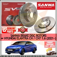 SANWA STANDARD Hyundai Elantra CN / CN7 1.6 (2021~) Brake Disc Rotor FRONT SET