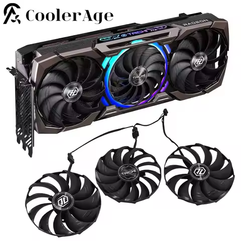 RX7900XT RX7900XTX Video Card Fan Cooler For ASROCK RX 7900 XT 7900 XTX TaiChi 107MM 97MM CF1010H12S