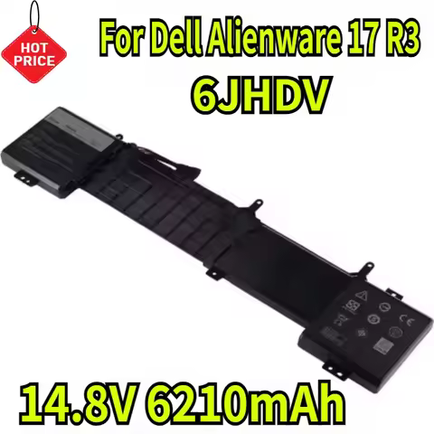 14.8V 6210mAh 6JHDV for Dell Alienware 17 R3 P43F002 R2 P43F001 ALW17ED 1728 2728 3728 3828 4718 6JH