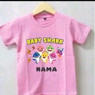 Baby SHARK Round Collar T-Shirt Can Make Family Birthday Events