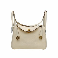 HERMES Lindy26 I2奶油白TC皮Z刻金扣