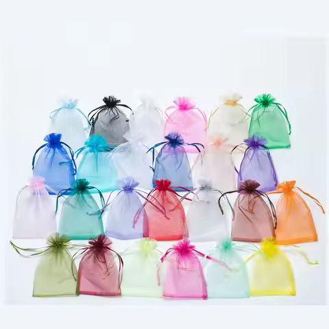 Wholesale Organza Bags Drawable Gift Bag Display Jewelry Packaging Candy Wedding Party Decor Pouches