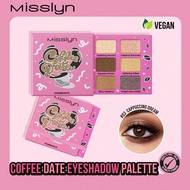 MISSLYN - แพลตตินัม ชุดอายแชโดว์ Coffee Date, 6 สี ชิมเมอร์ แมท อายแชโดว์ แพลตตินัม, สีน้ำตาลอุ่น, ต