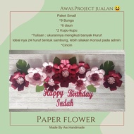 PAPER FLOWER BACKDROP BUNGA KERTAS BUNGA LAMARAN KERTAS JASMINE PHOTOBOOTH
