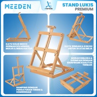 Meeden Table Top Easel H-Frame Studio Display Solid Wood Stand Painting