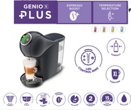KRUPS Nescafe เครื่องชงกาแฟแบบแคปซูล GENIO S PLUS ระบบauto รุ่น KP3408 (สีดำ) / KP3405 (สีแดง) / KP3