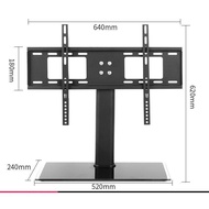 有现货Universal TV Stand/ Base Table Top TV Stand with Wall Mount for 27 to 55 inch 9 Level Height Adjustable, Heavy Du