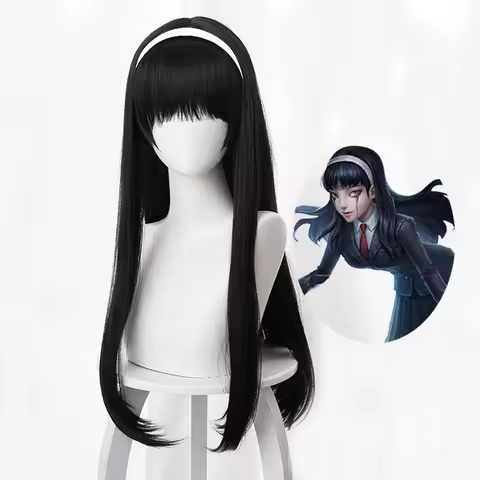 Kawakami Tomie Cosplay Identity V Yidhra Long Straight Black Cosplay Wig Anime Heat Resistant Synthe