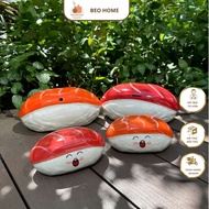 Ceramic Savings Piggy Bank - Salmon Sushi for Savings - Savings Piggy Bank - Savings Tube for Money