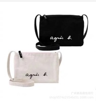 On-the-shelf Agnes, Japan and South Korea Ins Casual Messenger Bag Fashion Trend Canvas Bag Simple and Versatile Single-shoulder Messenger Bag Supply