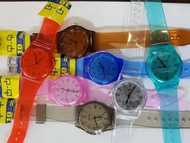 jam tangan Qq gliter bening