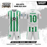REAL B3T1S HOME FOOTBALL JERSEY 2023-2024 SHORT FREE CUSTOM BACK NUMBER CUSTOM NAME