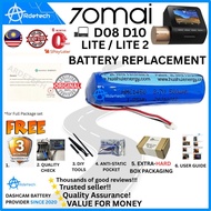 70mai Battery D08 D10 Lite / Lite 2 (CERTIFIED) ORIGINAL Replacement Repair 70 Mai Pro