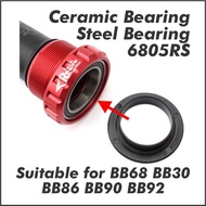Muqzi Steel Bearing & Ceramic Bearing 6805RS 37x25x7 Bottom Bracket for BB68 BB30 BB86 BB90 BB92