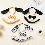 Dalmatian Dog Ear Headband Plush Realistic Animal Ear Live Streaming Comic Exhibition Performance P