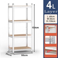 4/5/6 Tier Silver Shelves Metal Steel Boltless Organizer Rack Stante for Warehouse Supermarket and K