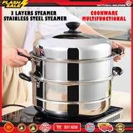 Hot saleTRENDING 3 LAYERS STEAMER FOR PUTO 3 LAYER SIOMAI STEAMER STAINLESS STEEL STEAMER COOKWARE M