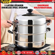 hot saleTRENDING 3 LAYERS STEAMER FOR PUTO 3 LAYER SIOMAI STEAMER STAINLESS STEEL STEAMER COOKWARE M