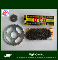 FRONT (15T) &amp; REAR (42T) SPROCKET &amp;  CHAIN "DiD" SET Fit For HONDA CL90 CS90 S90 CA200 CM91 #โซ่ และ สเตอร์หน้า 15ฟัน สเตอร์หลัง 42ฟัน