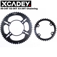 XCADEY Chainring 4 5 Claws 53-39T 52-36T 50-34T Crown สำหรับ XCADEY 4H 110BCD-4s Crank 4 5 Paws Power Meter ANT + บลูทูธสำหรับจักรยานเสือหมอบ
