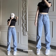 YUNA JEANS – Korean Looks Women's Baggy Jeans with Charming Waist Details XS - XXL