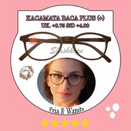 Reading glasses plus matte brown frame oval shape UK +0.75 S/D +4.00 men women reading glasses vinta