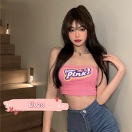 Elves Tube Top 2 Colors Pink And White Cute Screen Print Free Size Very Comfortable To Wear ~ DX-231