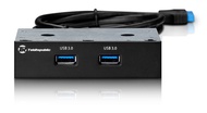 Tek Republic TIU-3000 3.5 inch Front Panel USB Hub with 2 USB 3.0 Ports (2ft 20-Pin Adapter Cable)
