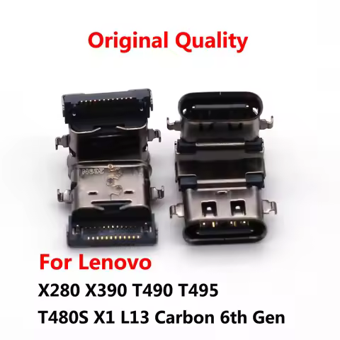 1pc For Lenovo ThinkPad X280 X390 T490 T495 T480S X1 L13 Carbon 6th Gen DC Jack USB C Type-C Chargin