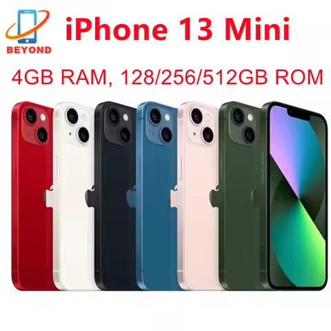 Apple iPhone 13 Mini 5.4" Unlocked Genuine 13Mini RAM 4GB ROM 128/256/512GB A15 Bionic IOS Face ID N