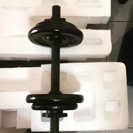 15 pounds lbs dumbbell metal weight plastic short bar dumbel