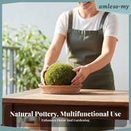 [AmlesoMY] Terracotta Planter Tray Breathable Red Pottery Saucer Clay Drip Plate for Indoor Plants P