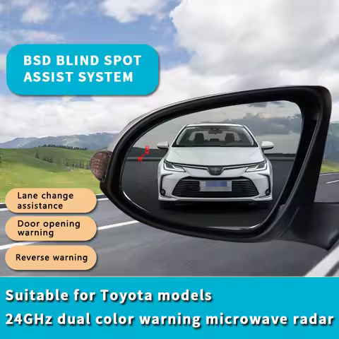 For Toyota Corolla Prado Crown Camry RAV4 Wildlander rearview mirror BSM blind spot monitoring syste