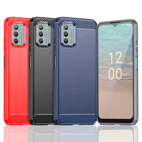 For Cover Nokia G42 Case For Nokia G42 5G Bumper Anti-knock Soft Silicone Carbon Fiber Back Case For