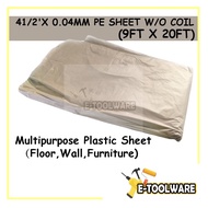 9feet x 20feet Pe Sheet Multi-purpose Drop Plastic Protective Sheet