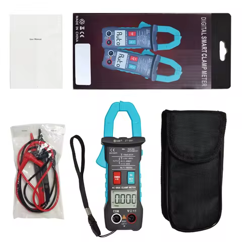 Portable ZOYI ZT-QB1 Digital Smart Clamp Meter AC 600A Multimeter 4000 Counts True RMS Mini DC/AC Vo