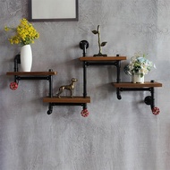 美式工业风水管置物架 墙上装饰书架客厅书房收纳架子