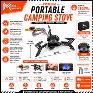 Foldable Camping Stove, 3800W Portable Windproof Gas Stove Compact Outdoor Cooker with Wind Shield &